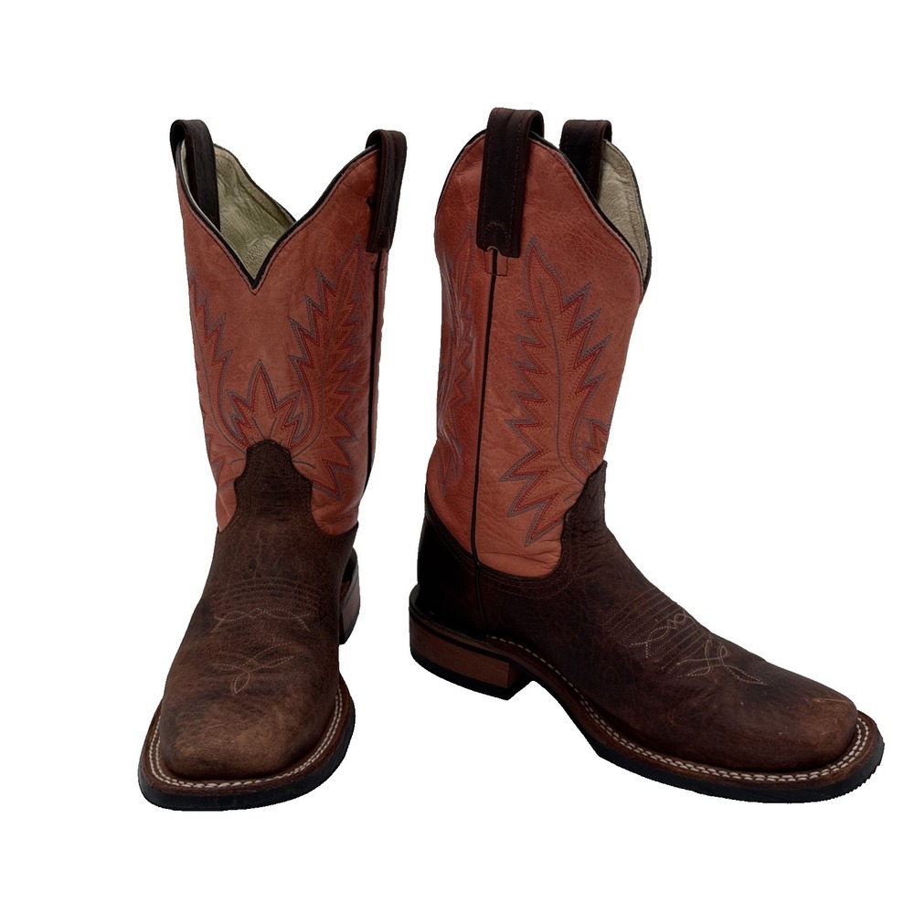 Corral/Brown,Brahma, two toned, Western cowboy Boot Size 7 woman, stampede - Picture 9 of 16